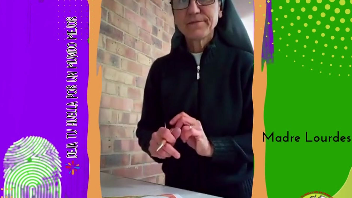 Madre Lourdes nos invita a DEJAR UNA HUELLA X UN MUNDO MEJOR!!!💓